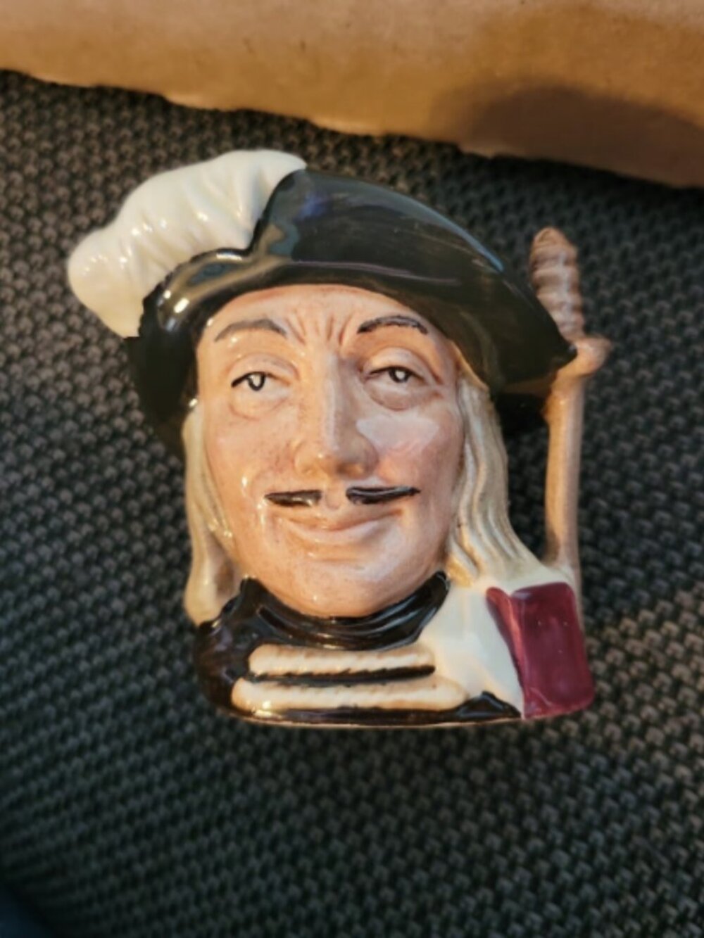 Vintage MINI ROYAL DOULTON TOBY JUG MUG ARAMIS, D6508, 3 MUSKETEER, 1955 small